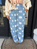 Polka dot relaxed fit pants