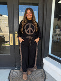 Leopard peace sign set