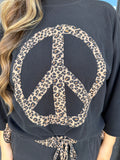 Leopard peace sign set