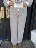 Harbor stripe set- brown