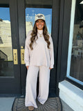 Mocha ribbed set