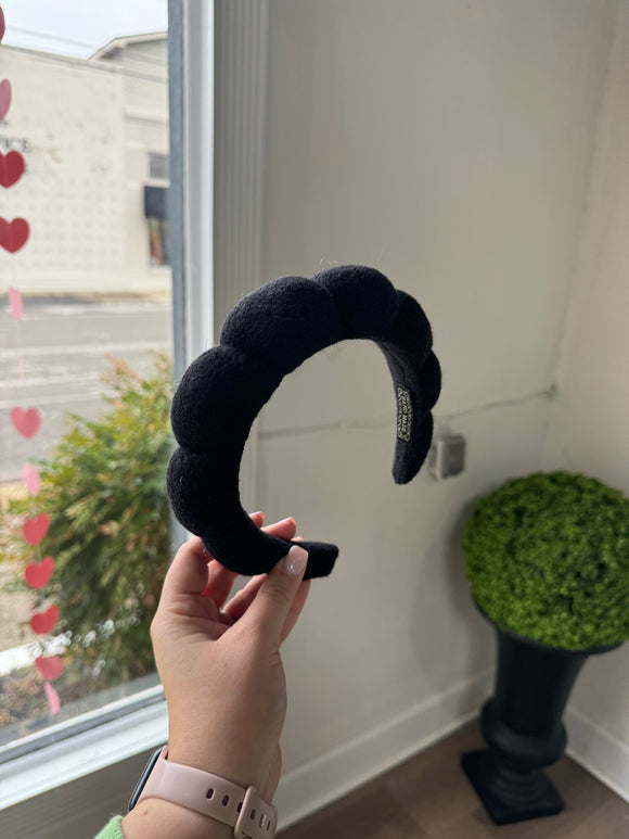 Black skincare headband