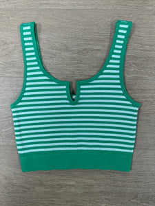 Striped v-neck bralette