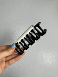 Classic Jet Black Large Hair Clip