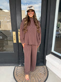 Chocolate ribbed set