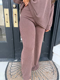 Chocolate ribbed set
