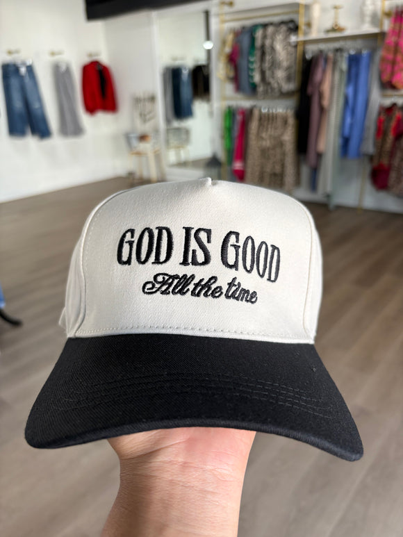God is good trucker hat / black
