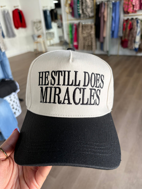 He still does miracles trucker hat / black