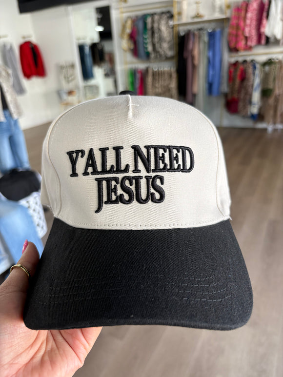 Yall need Jesus trucker hat / black