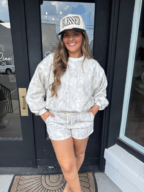 Light camo sweat set