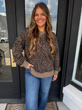 Leopard printed crewneck