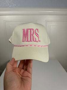 Mrs. Pink rope hat