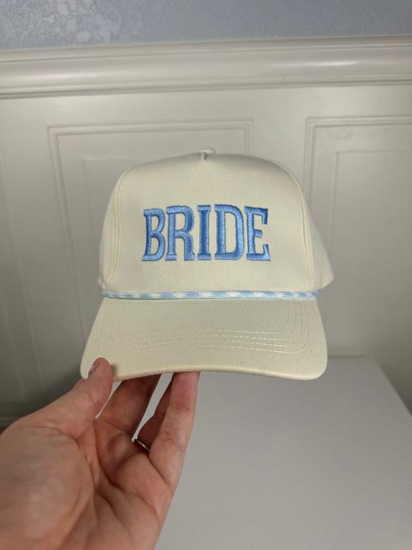 Bride blue rope hat