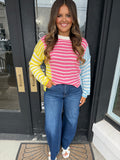 Tri color sweater