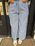Blue striped pants
