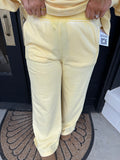 Butter yellow terry knit set