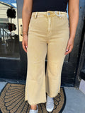 Mustard cropped jean