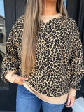 Mocha leopard sweatshirt