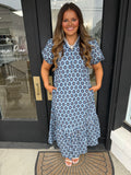 Bluebell Tile Midi Dress