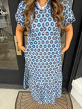 Bluebell Tile Midi Dress