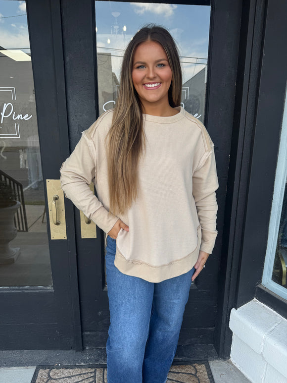 Mocha long sleeve sweatshirt