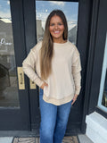Mocha long sleeve sweatshirt