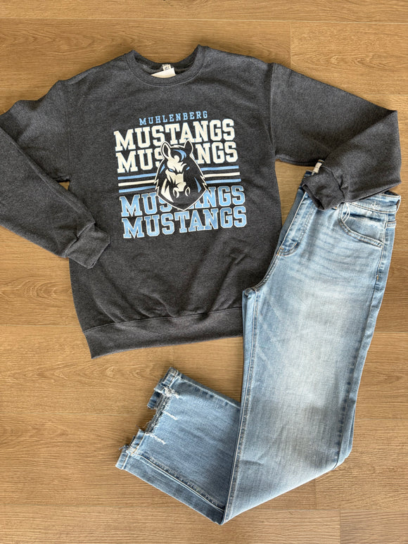 Muhlenberg Mustangs Retro Crewneck
