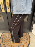 Jet Black Side-Stripe Pants