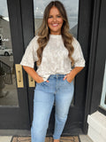 Light camo ribbed top