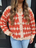 Rust sweater cardigan