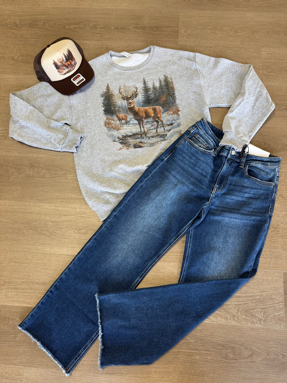 Retro deer sweatshirt