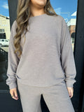 Cloud knit long sleeve set/ cocoa