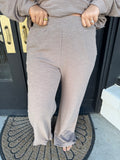 Cloud knit long sleeve set/ cocoa