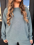 Cloud knit long sleeve set/ jade
