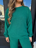Cloud knit long sleeve set/ green
