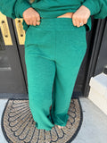 Cloud knit long sleeve set/ green