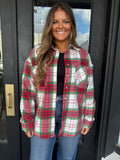 Red plaid shacket