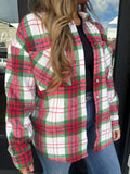 Red plaid shacket