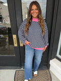 Pink Pop Stripe Top