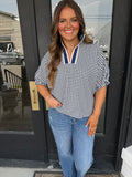 Blue Bay Gingham Top