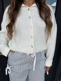 White chic button front cardigan