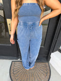 Sunset washed jumpsuit- navy