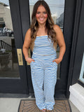 Blue and white stripe set