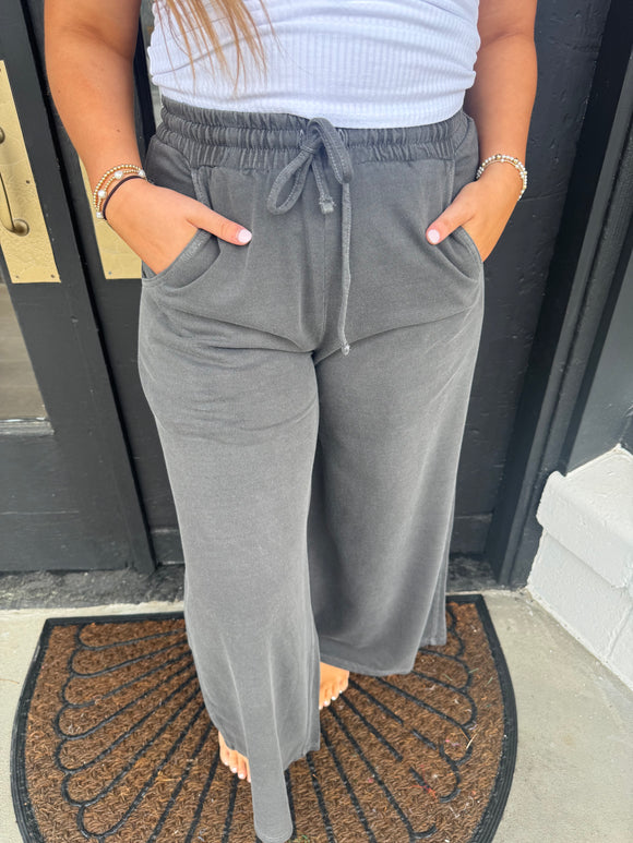 Black wide leg pants