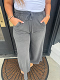 Black wide leg pants