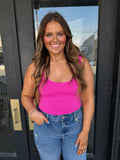 Fuchsia muscle cami