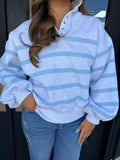Coastal Stripe Snap Pullover