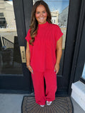 Everyday Ribbed Set- ruby