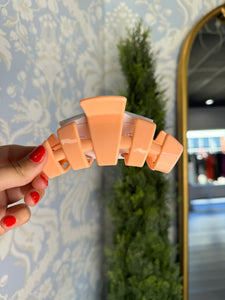 Classic peach fuzz large hair clip