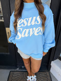 Jesus Saves Mock Neck Pullover